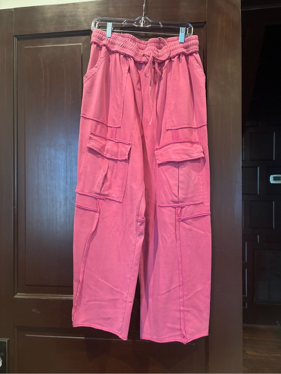 SHEIN Pants - SHEIN Hot Pink Curvy Knit Jogger Pants